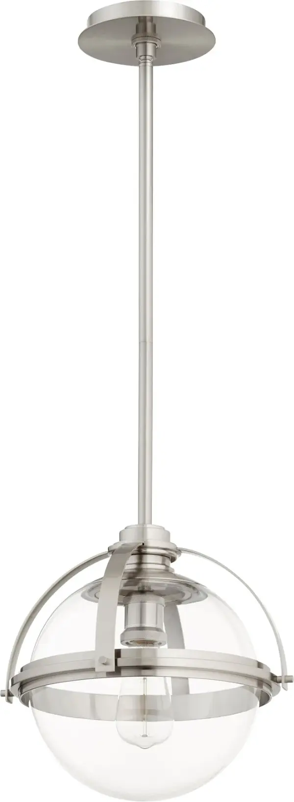 Satin Nickel Transitional Globe Pendant - Image 1