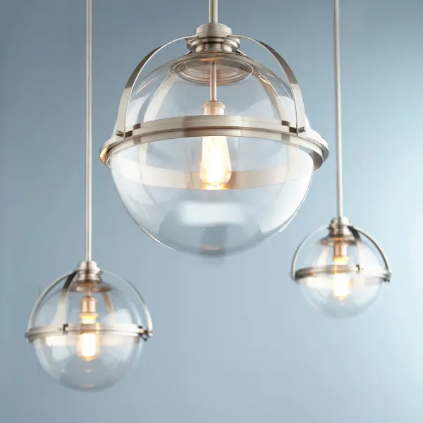 Satin Nickel Transitional Globe Pendant - Image 2