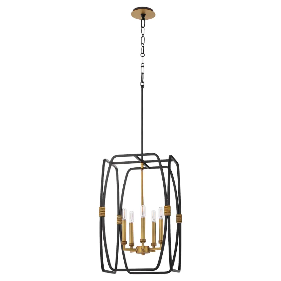 Modern Lantern Design with Sophisticated Two-Tone Finish - Image 1