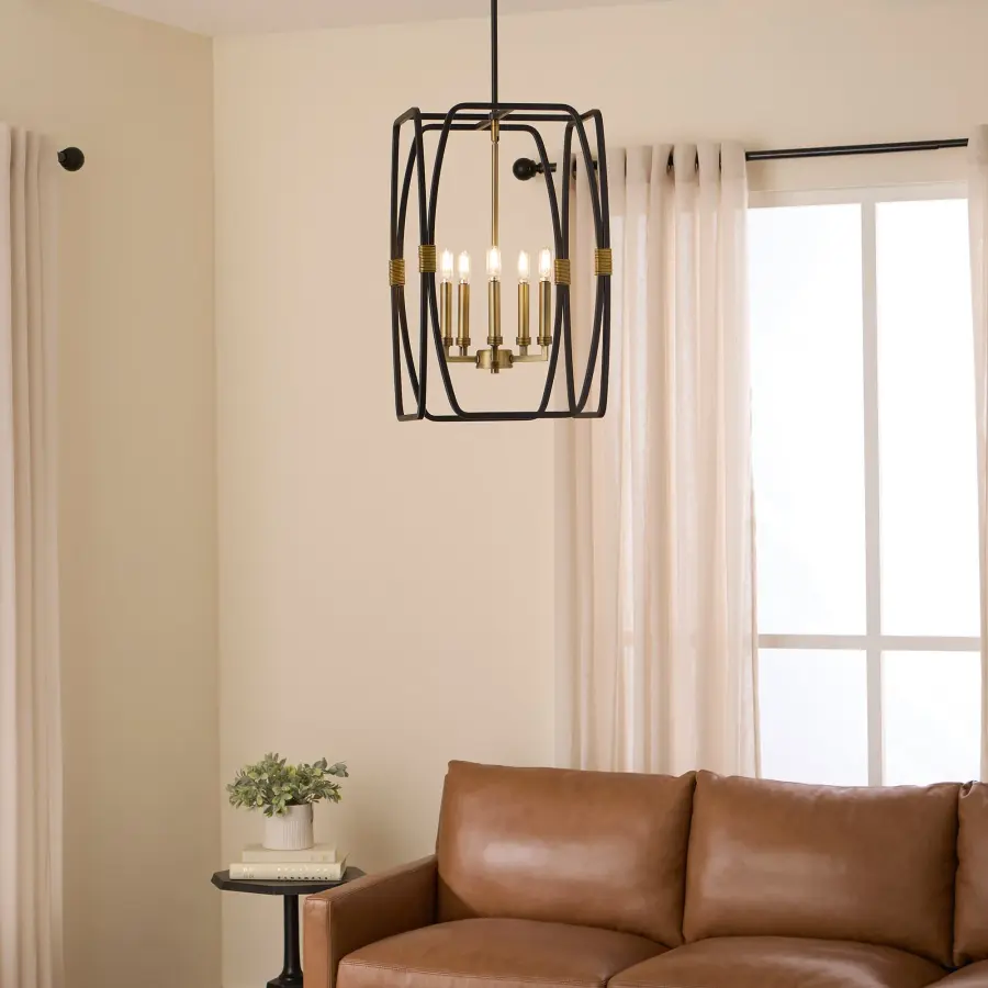 Modern Lantern Design with Sophisticated Two-Tone Finish - Image 5