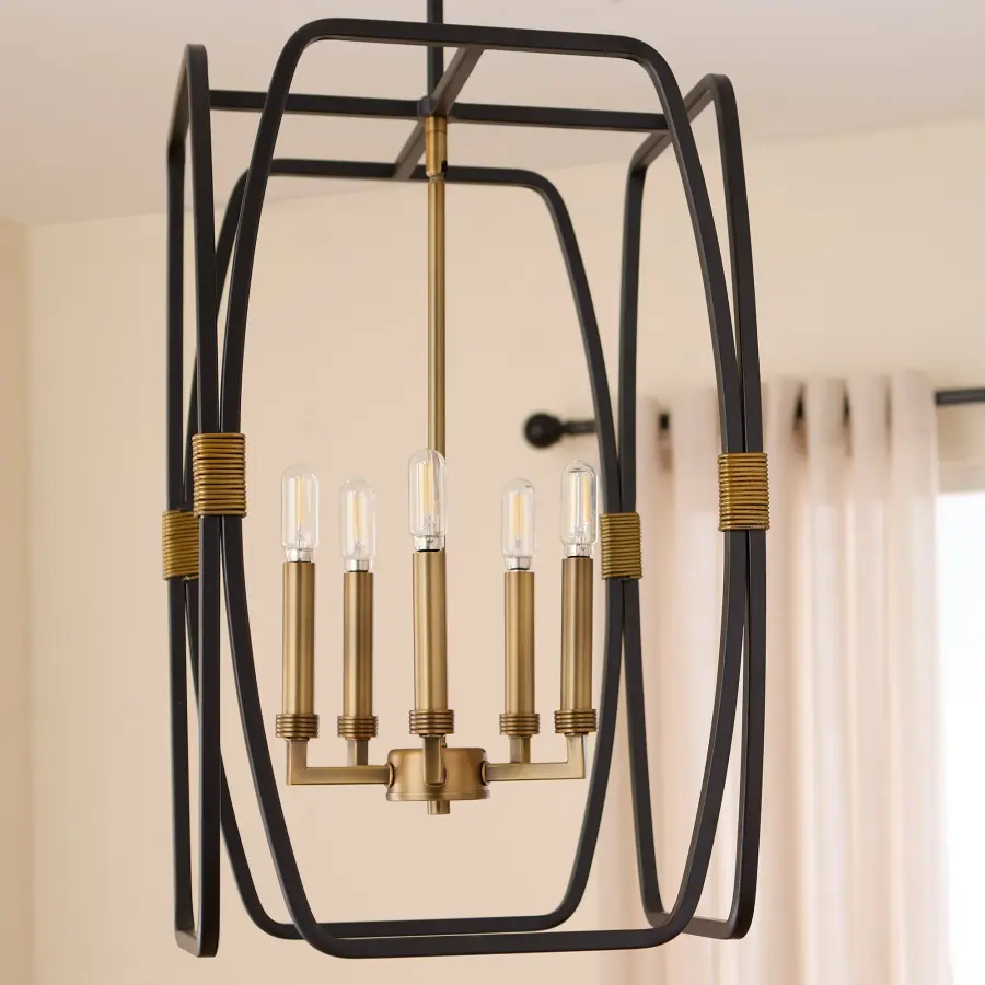 Modern Lantern Design with Sophisticated Two-Tone Finish - Image 6