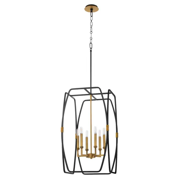 Contemporary Lantern Design with Sophisticated Two-Tone Finish - Image 1