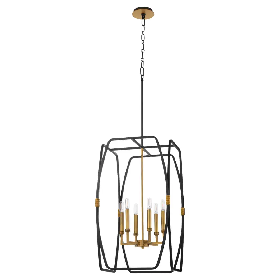 Contemporary Lantern Design with Sophisticated Two-Tone Finish - Image 1