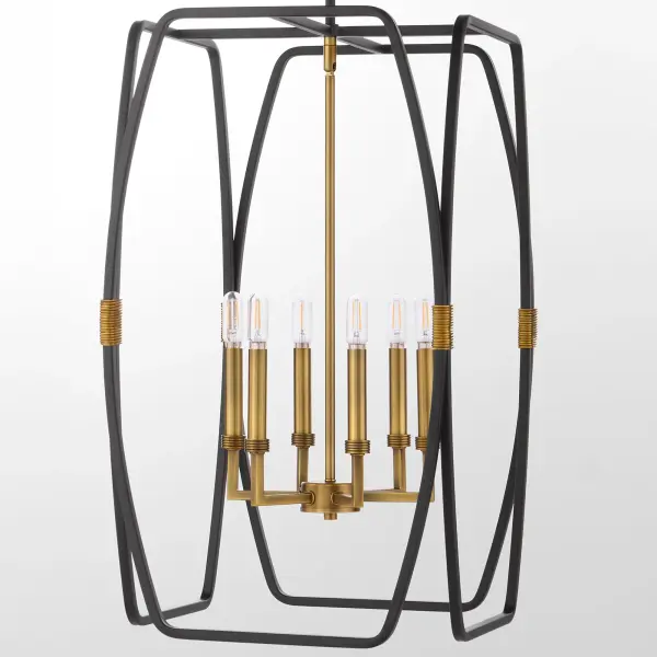 Contemporary Lantern Design with Sophisticated Two-Tone Finish - Image 4