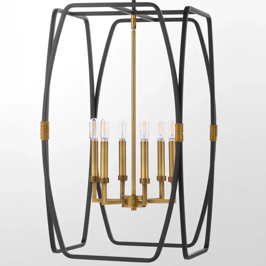 Contemporary Lantern Design with Sophisticated Two-Tone Finish - Image 4