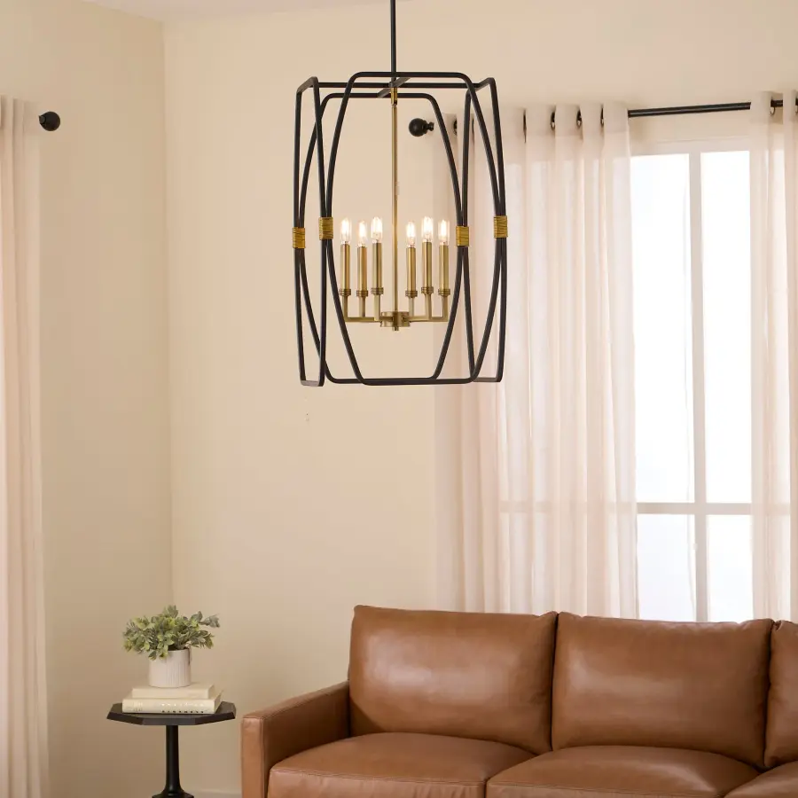 Contemporary Lantern Design with Sophisticated Two-Tone Finish - Image 5