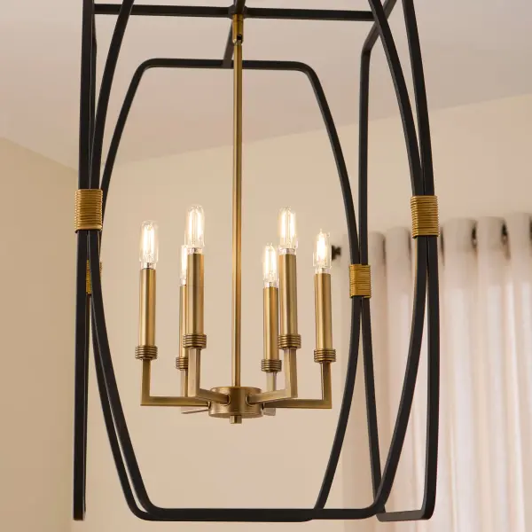 Contemporary Lantern Design with Sophisticated Two-Tone Finish - Image 6