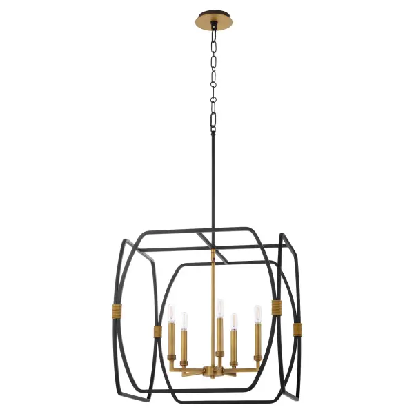 Contemporary Lantern Design with Sophisticated Two-Tone Finish - Image 1