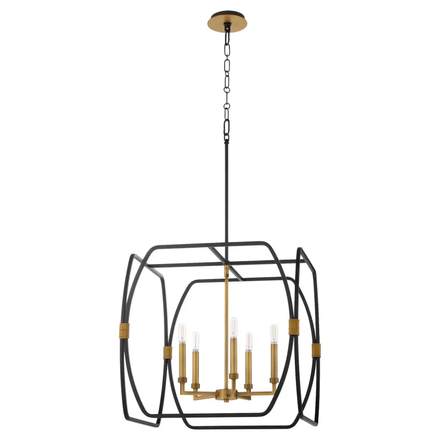 Contemporary Lantern Design with Sophisticated Two-Tone Finish - Image 1