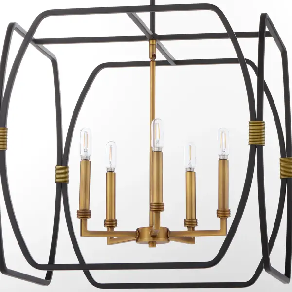 Contemporary Lantern Design with Sophisticated Two-Tone Finish - Image 3