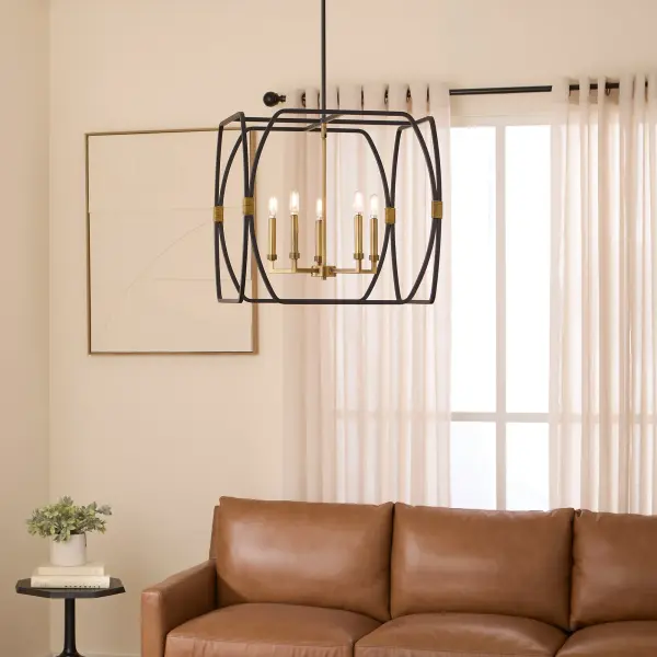 Contemporary Lantern Design with Sophisticated Two-Tone Finish - Image 5