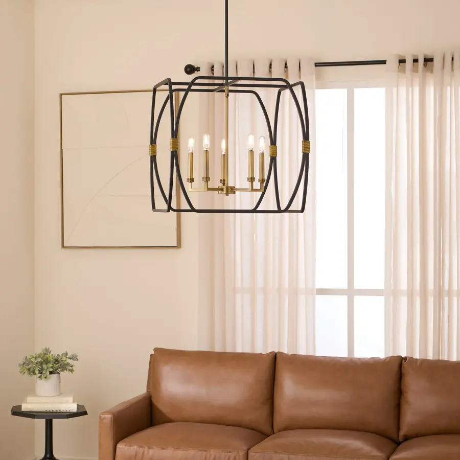 Contemporary Lantern Design with Sophisticated Two-Tone Finish - Image 5
