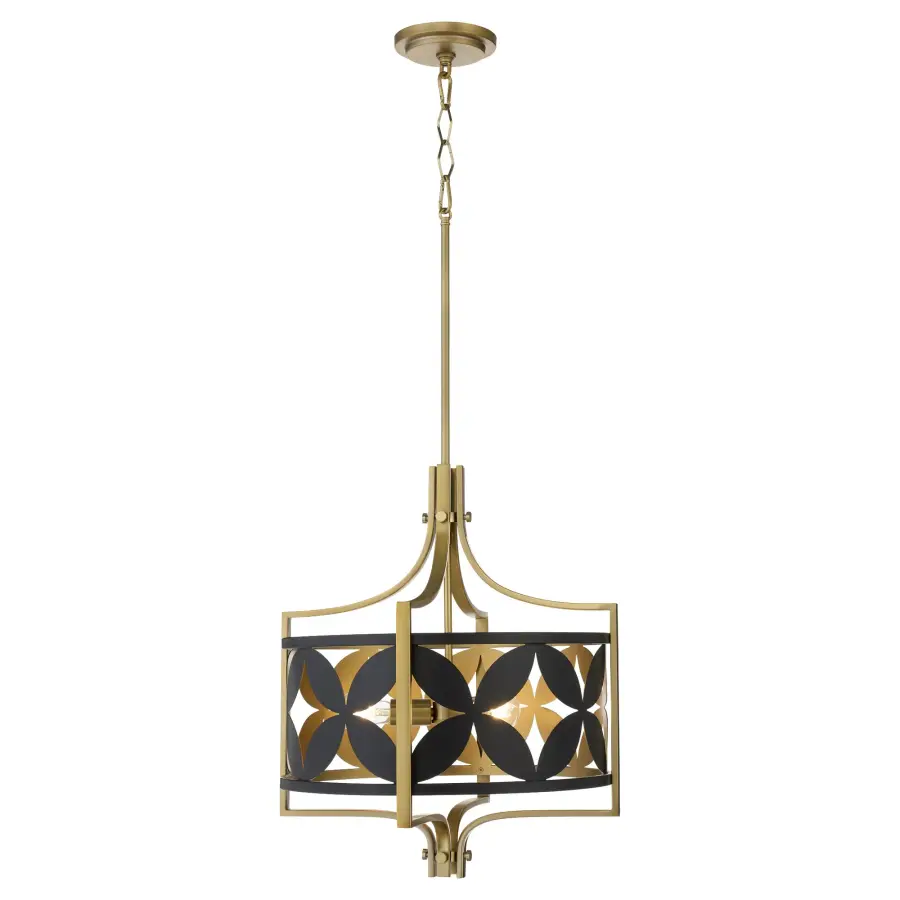 Mariposa 3-Light Pendant in Aged Brass - Image 2