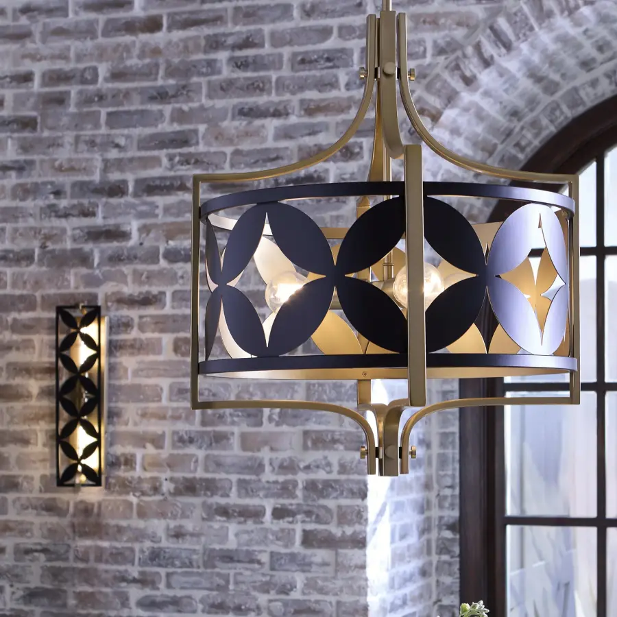 Mariposa 3-Light Pendant in Aged Brass - Image 6