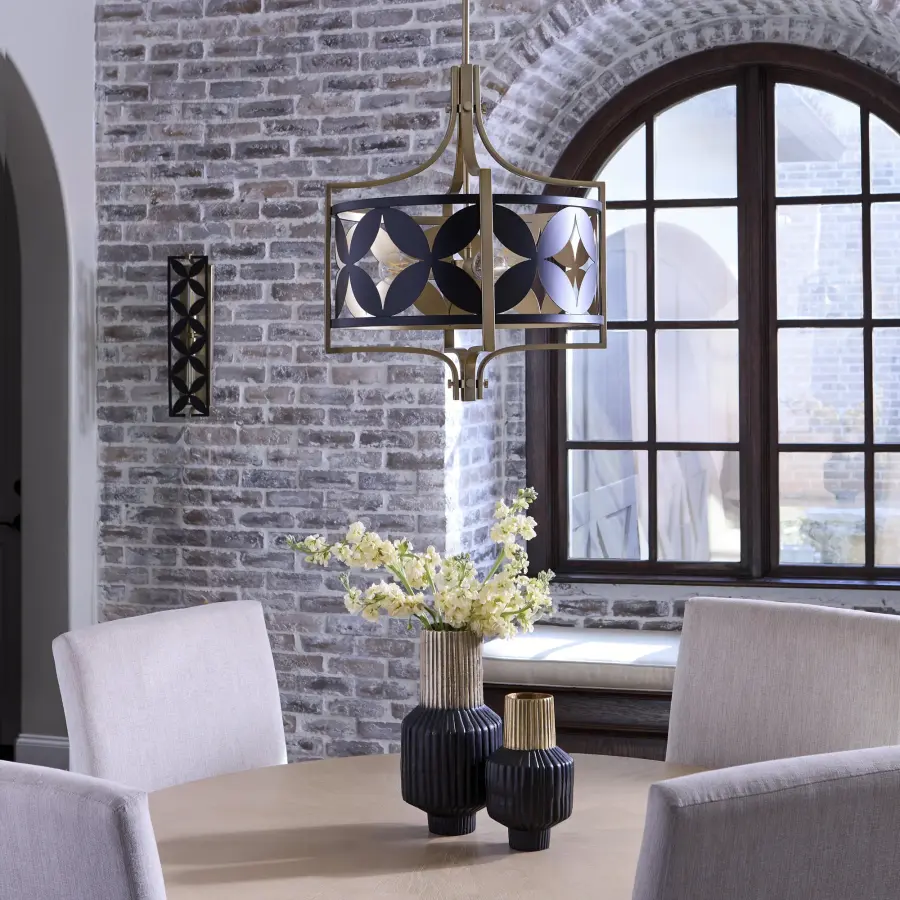 Mariposa 3-Light Pendant in Aged Brass - Image 8