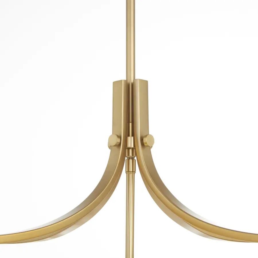 Mariposa 5-Light Pendant in Aged Brass - Image 3