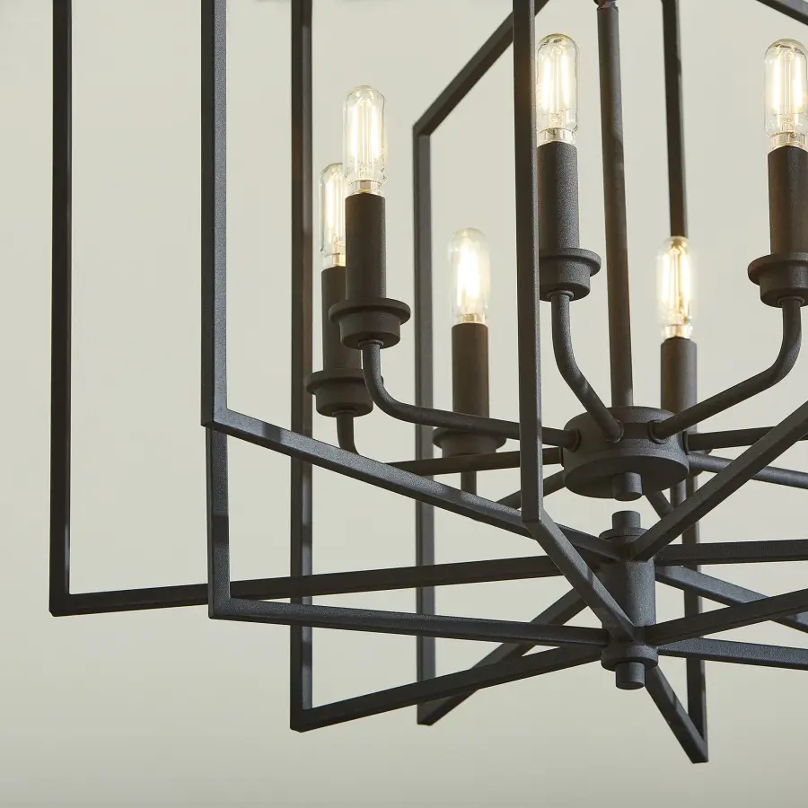 Hammond Black Transitional Cage Pendant - Image 5