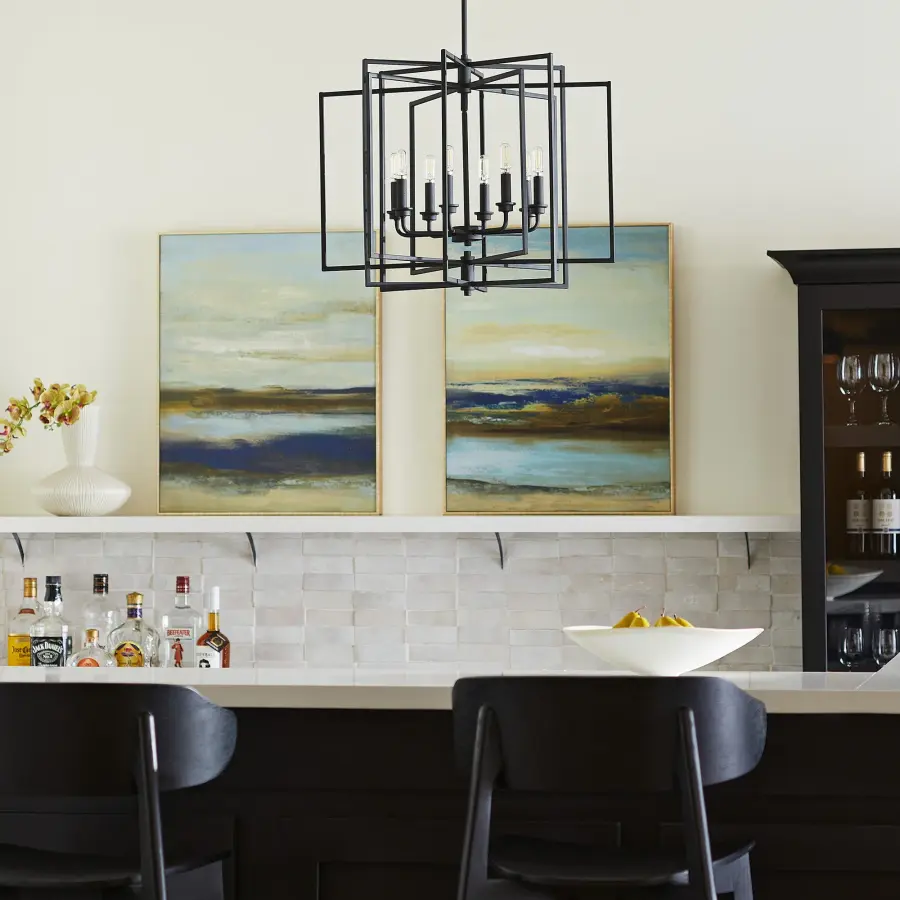 Hammond Black Transitional Cage Pendant - Image 8