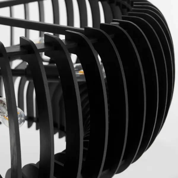 Harrelson 6-Light Pendant in Matte Black - Image 3