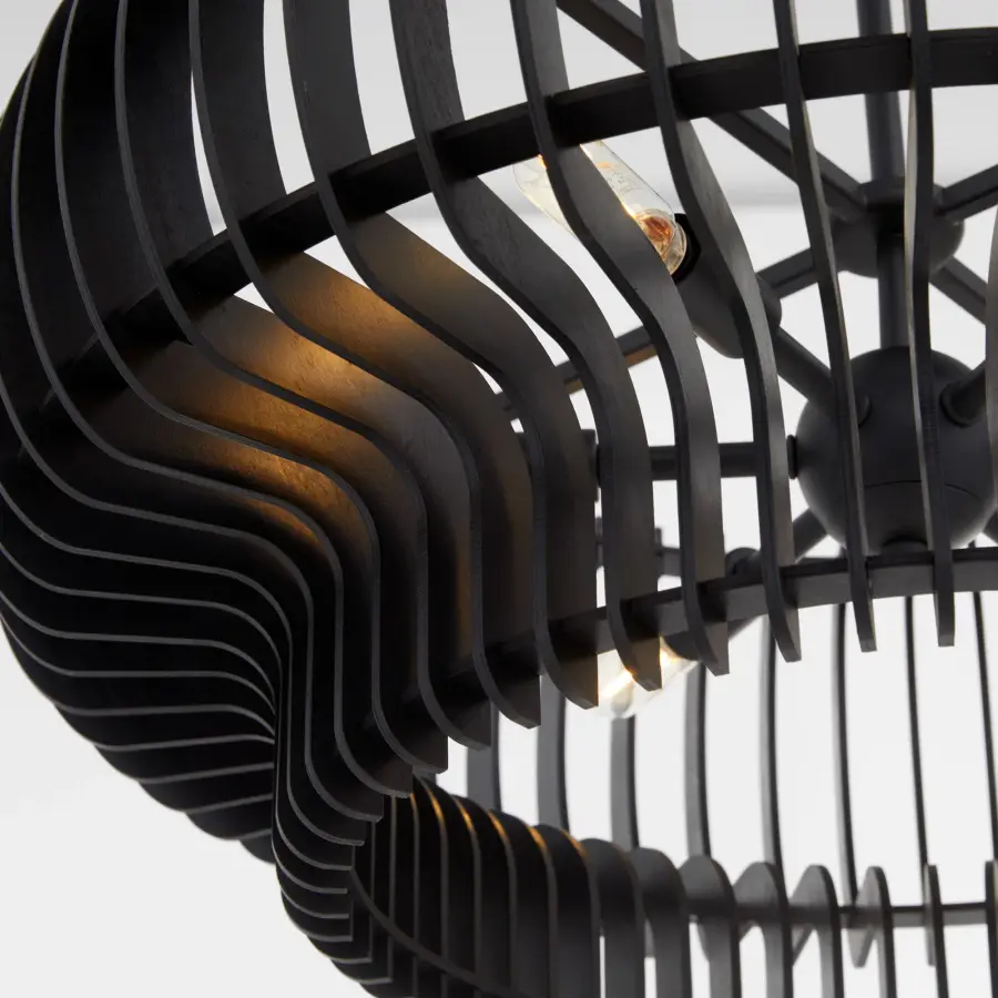 Harrelson 6-Light Pendant in Matte Black - Image 4