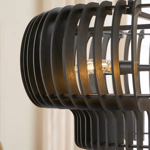 Harrelson 6-Light Pendant in Matte Black - Image 6
