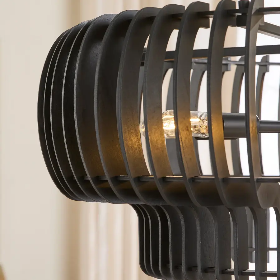 Harrelson 6-Light Pendant in Matte Black - Image 6