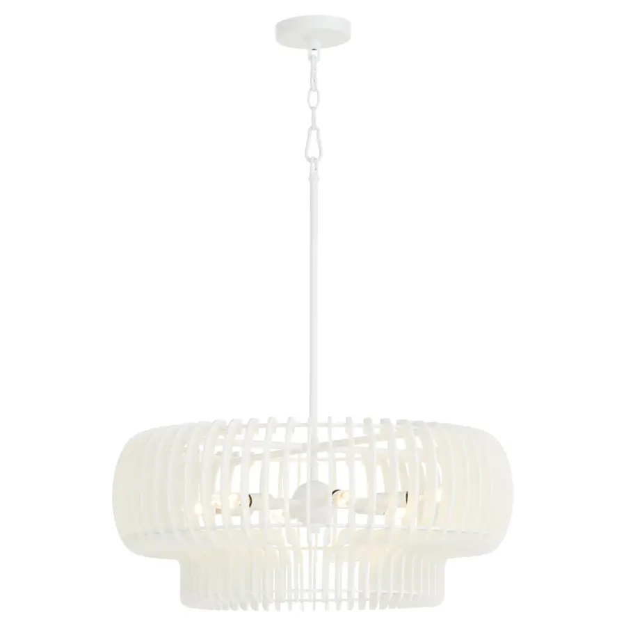 Harrelson 6-Light Pendant in Studio White - Image 2