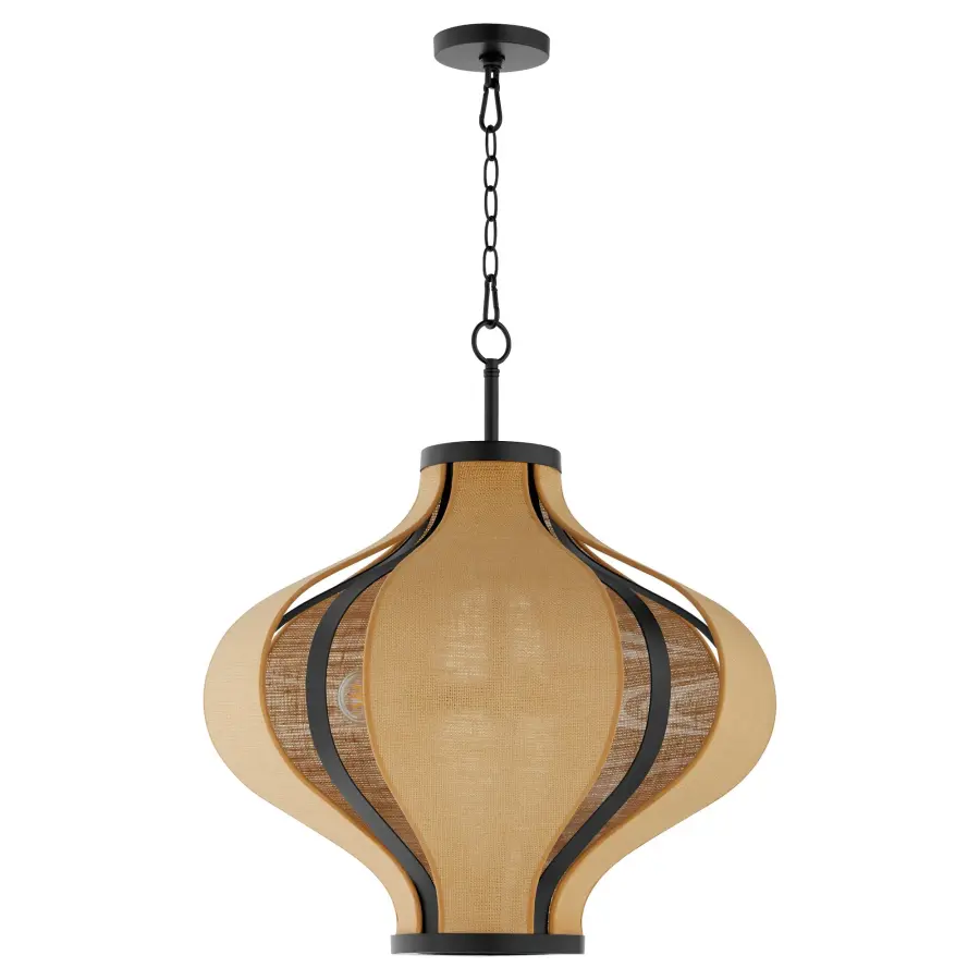 Monroe 3-Light Pendant in Matte Black - Image 1