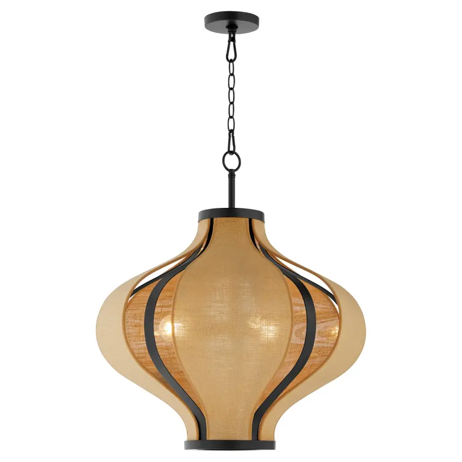 Monroe 3-Light Pendant in Matte Black - Image 2