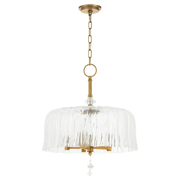 Meriam 5-Light Pendant in Brushed Brass - Image 1