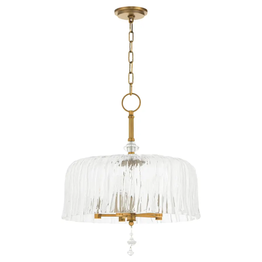 Meriam 5-Light Pendant in Brushed Brass - Image 1