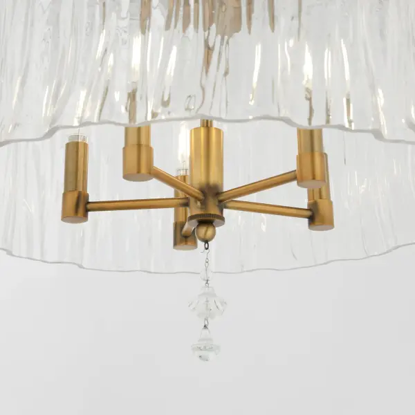 Meriam 5-Light Pendant in Brushed Brass - Image 4