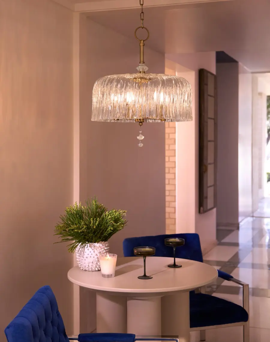Meriam 5-Light Pendant in Brushed Brass - Image 5
