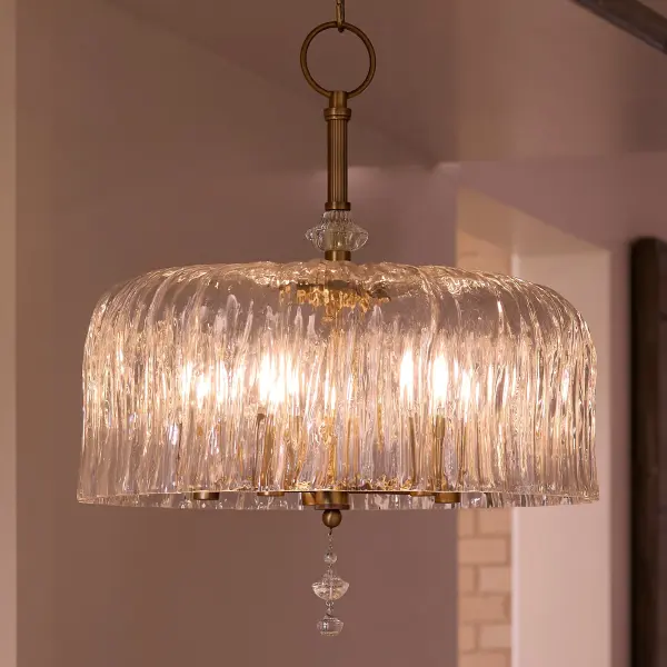 Meriam 5-Light Pendant in Brushed Brass - Image 7