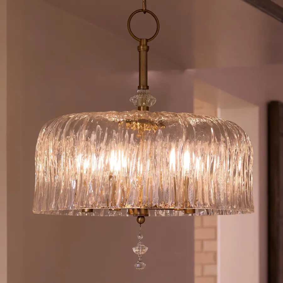 Meriam 5-Light Pendant in Brushed Brass - Image 7