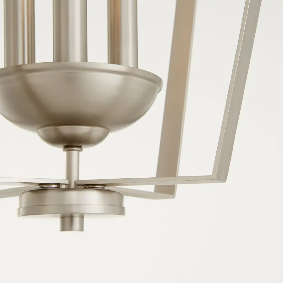 Transitional 3-Light Satin Nickel Pendant - Image 2