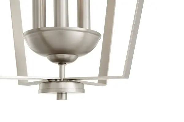Transitional 3-Light Satin Nickel Pendant - Image 3