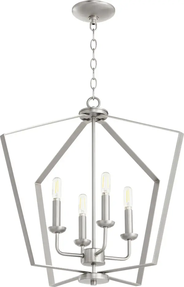 Transitional 4-Light Satin Nickel Pendant - Image 1