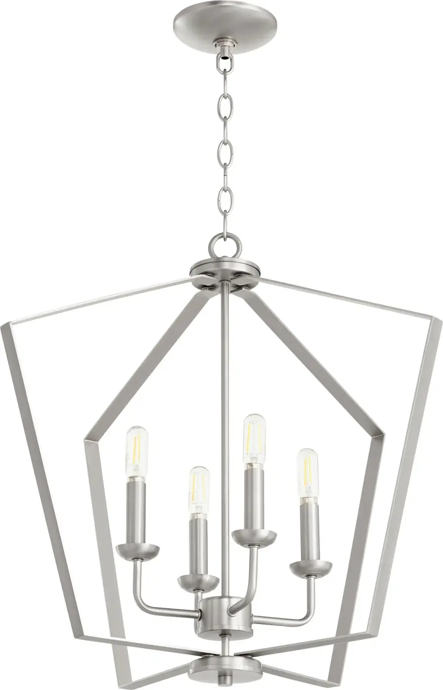 Transitional 4-Light Satin Nickel Pendant - Image 1