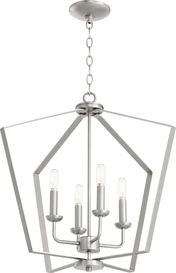 Transitional 4-Light Satin Nickel Pendant - Image 4