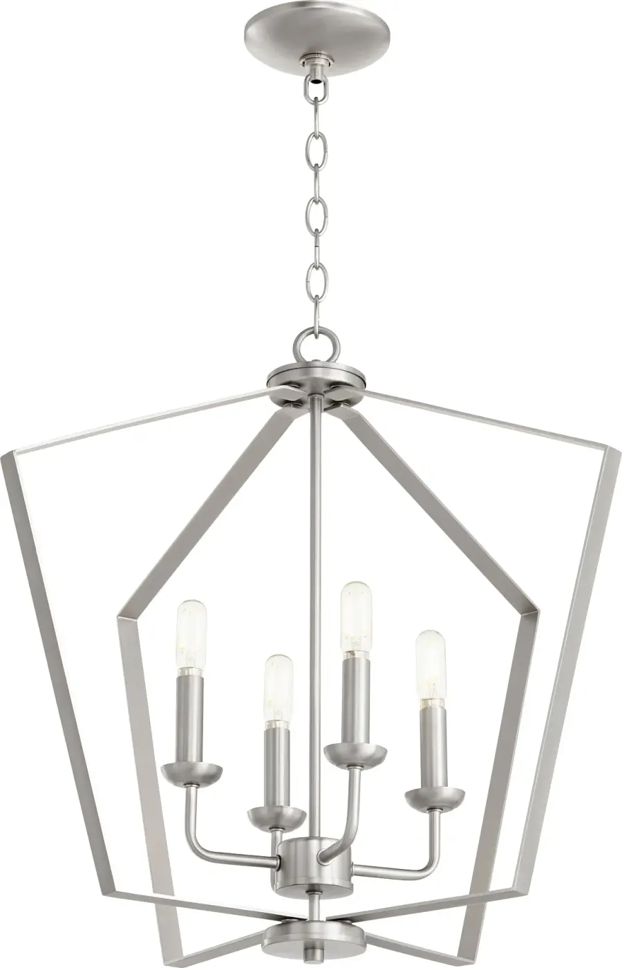 Transitional 4-Light Satin Nickel Pendant - Image 4