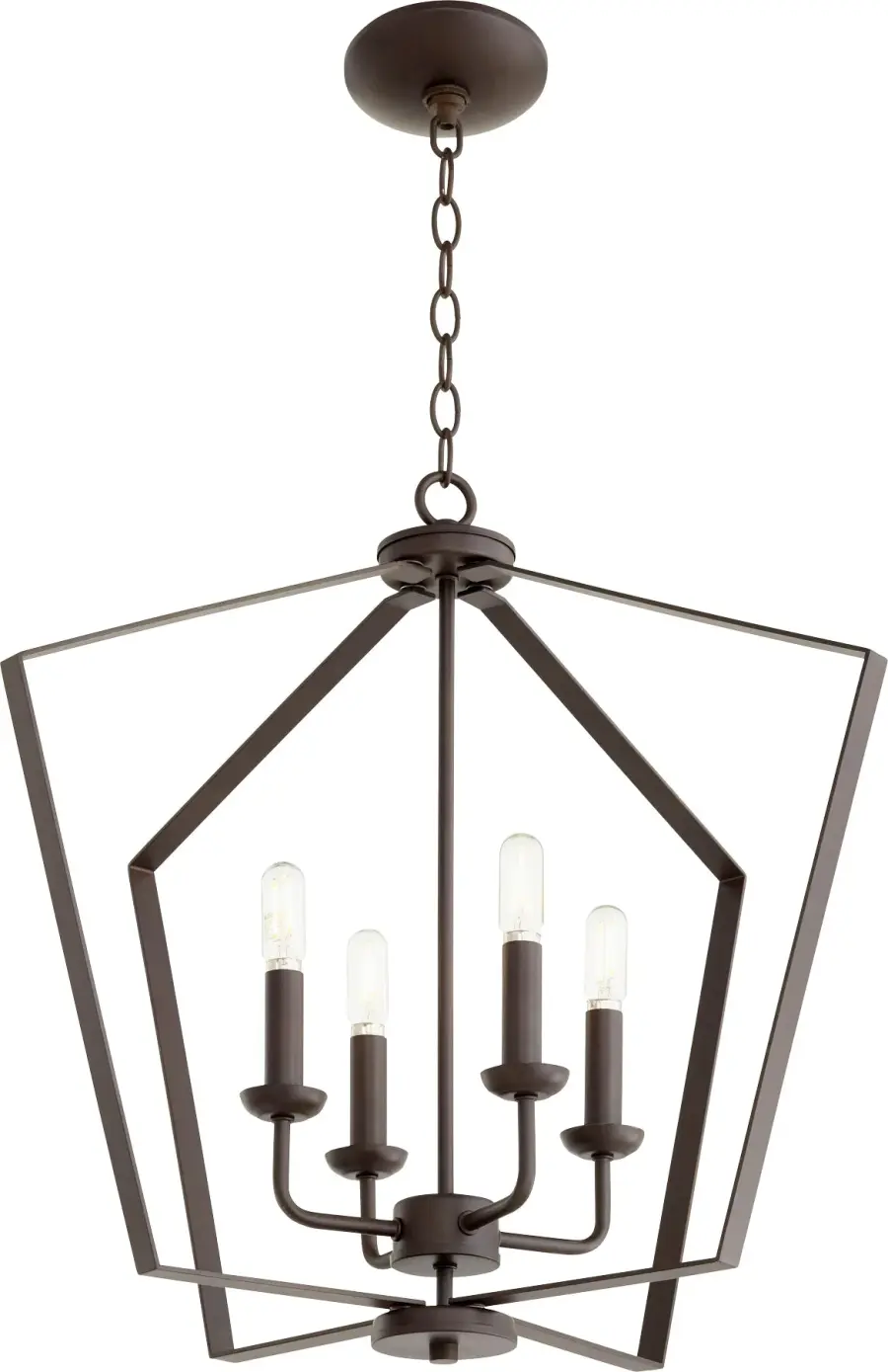 Transitional 4-Light Oiled Bronze Pendant - Image 4