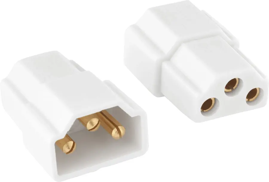 Under Cabinet 1-Inch Connector in White