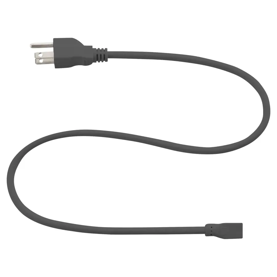 24" Under Cabinet Power Cord in Antique Brass Black