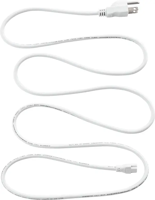 72-Inch Under Cabinet Power Cord in White
