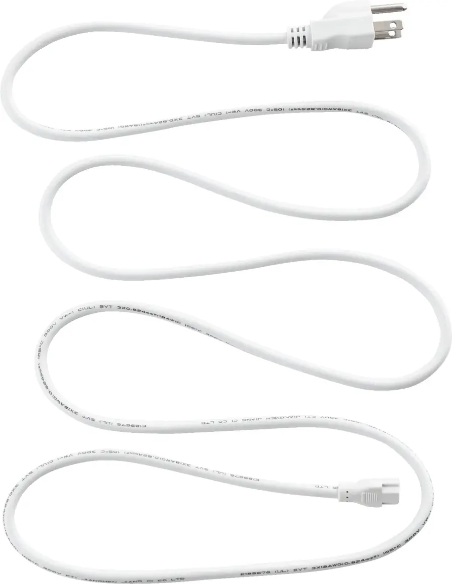 72-Inch Under Cabinet Power Cord in White