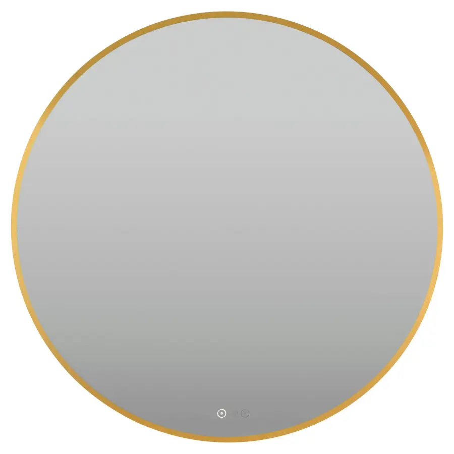 Soleil 36" LED Mirror in Brushed Brass - Image 1