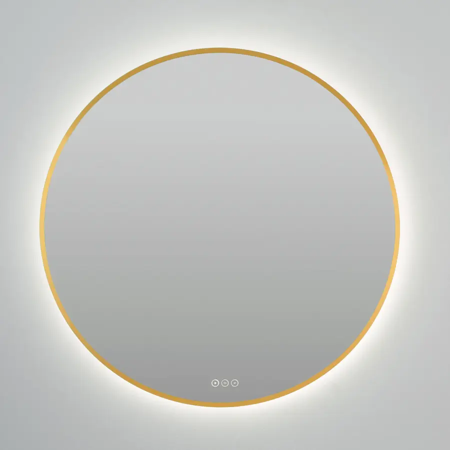 Soleil 36" LED Mirror in Brushed Brass - Image 2