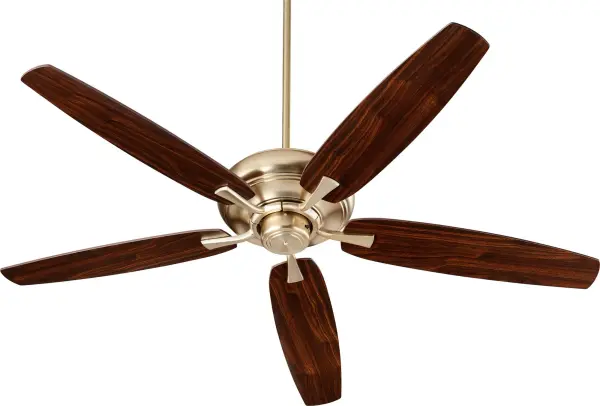 The Apex 56" ceiling fan delivers exceptional 6430 CFM airflow with whisper-quiet operation. Its aged brass finish and semi-square tip blades create a refined transitional aesthetic perfect for modern and traditional spaces alike.