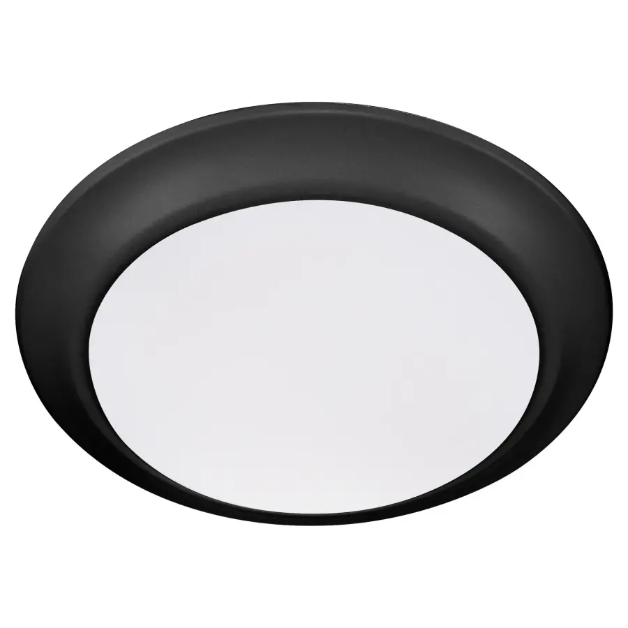 7" Wet-Rated LED Disk Light in Matte Black - Image 1